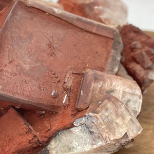 Chocolate Calcite crystal specimen