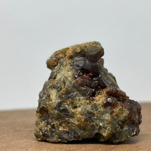 Australian Andradite Garnet crystal on Dunite