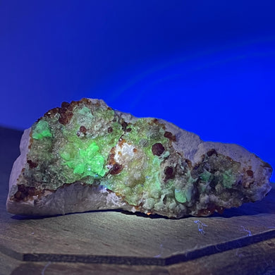 Spessartine Garnet with Hyalite Opal (UV Reactive)