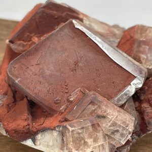 Chocolate Calcite crystal specimen