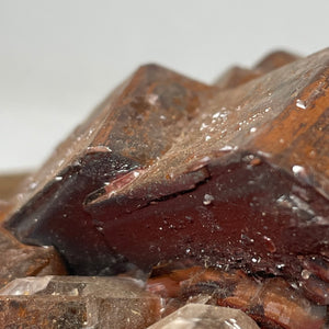 Chocolate Calcite crystal specimen