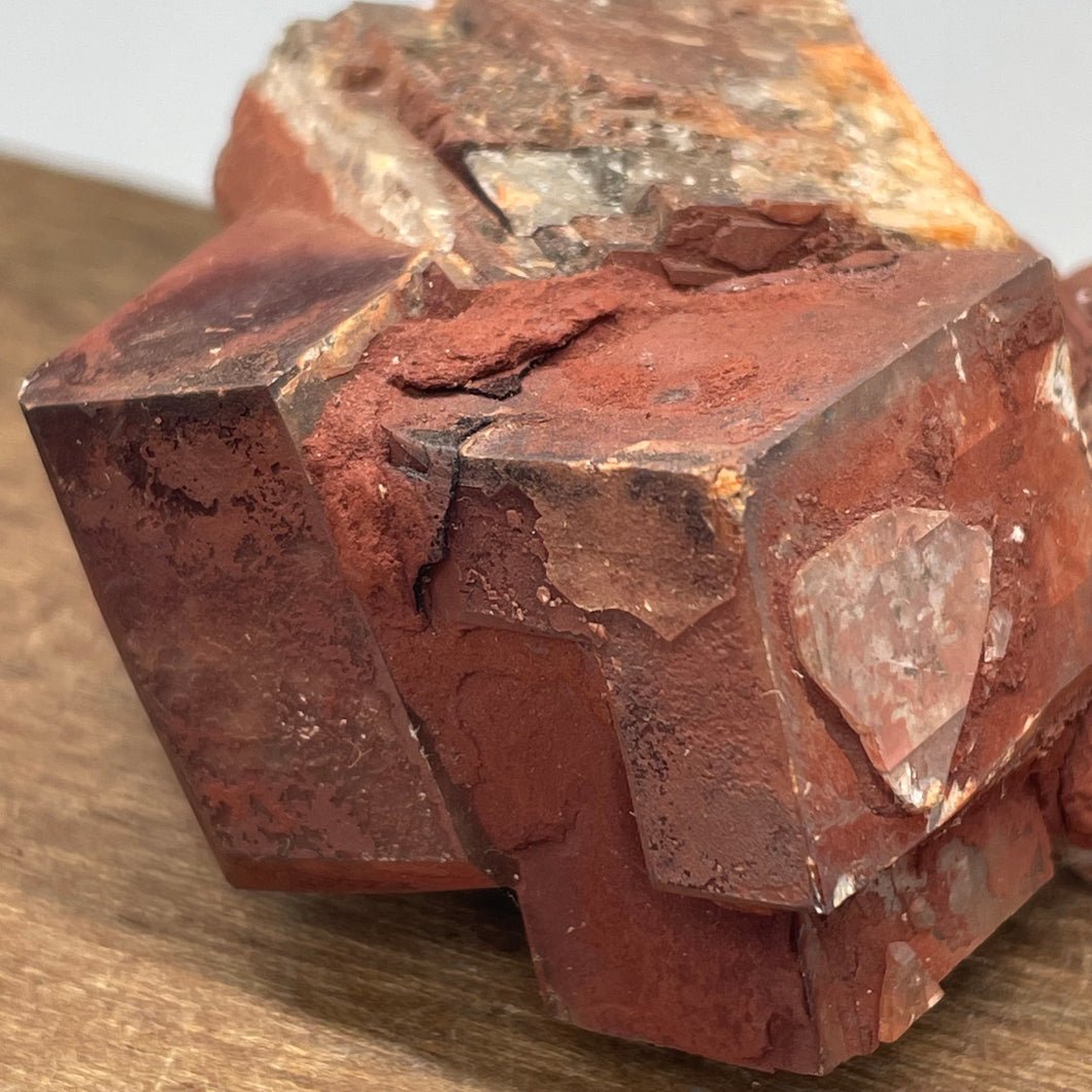 Chocolate Calcite crystal specimen