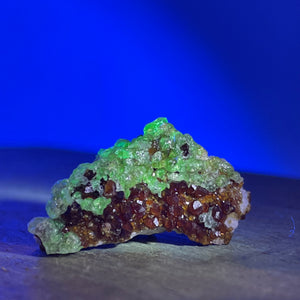 Spessartine Garnet with Hyalite Opal (UV Reactive)