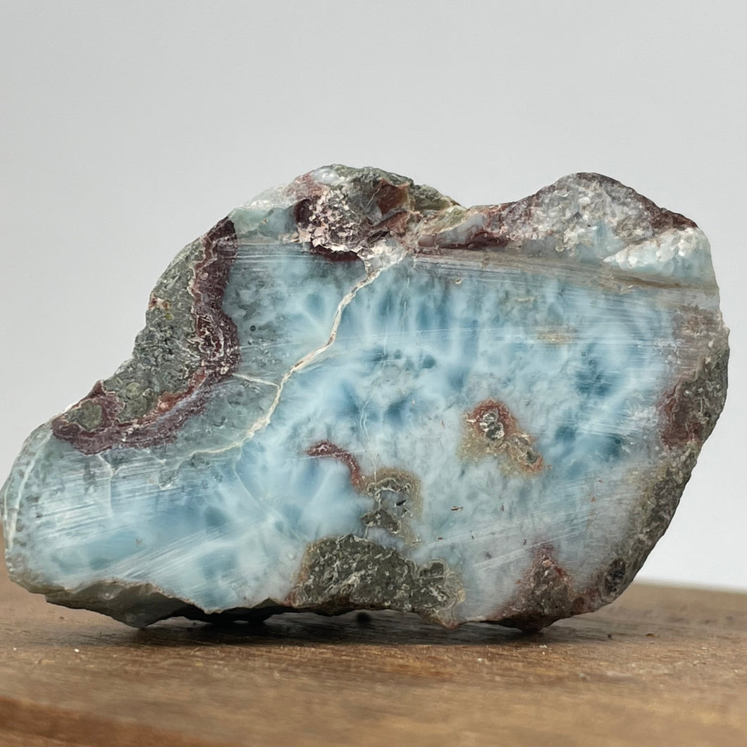 Larimar semi polished specimen