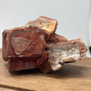 Chocolate Calcite crystal specimen