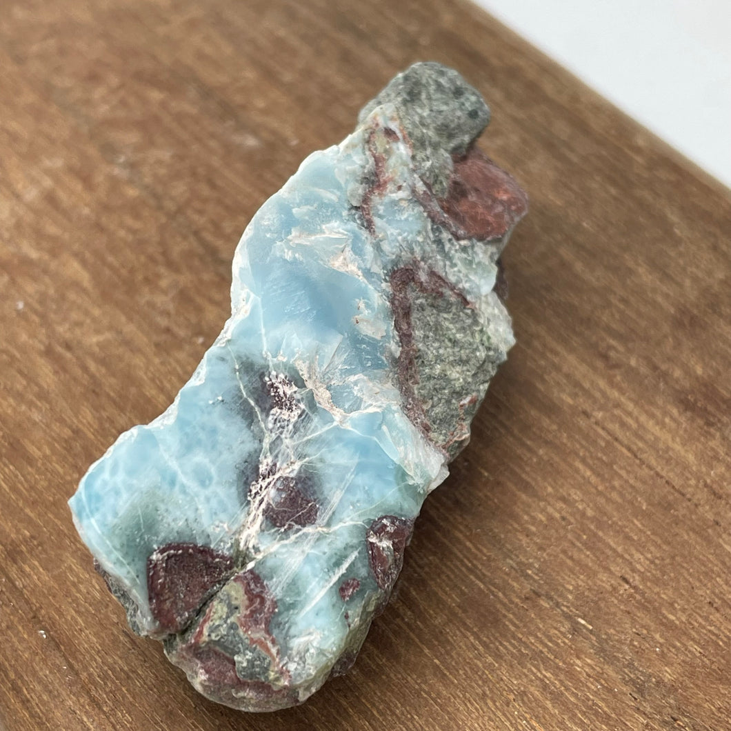 Larimar crystal - Blue Pectolite