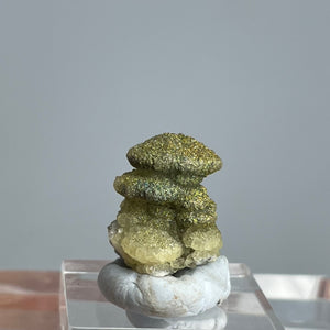 Pagoda Calcite with Natural Iridescent Chalcopyrite