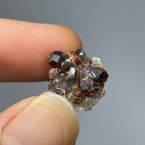 Spessartine Garnet w/ Smokey Quartz - intuitively picked