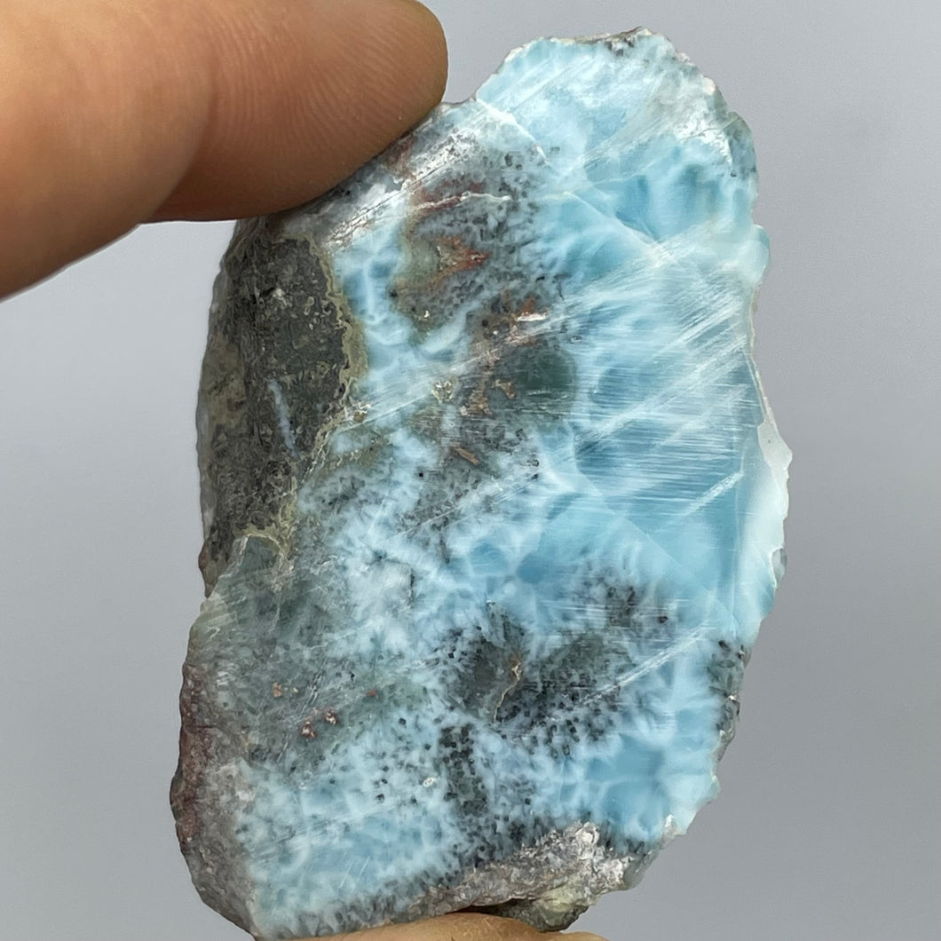 Larimar semi polished specimen