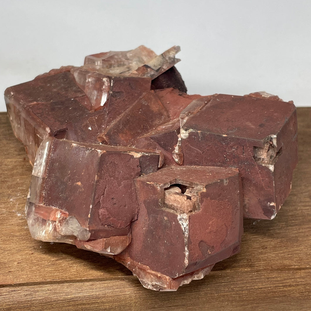 Chocolate Calcite crystal specimen