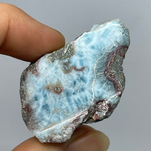 Larimar semi polished specimen