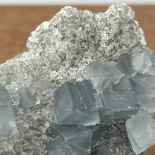 Fujian Blue Fluorite on Smokey Quartz