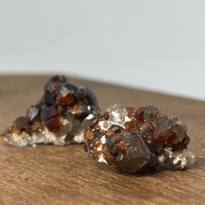 Spessartine Garnet w/ Smokey Quartz - intuitively picked