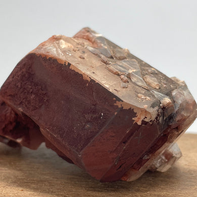 Chocolate Calcite crystal specimen