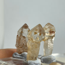 3pcs Firefly Quartz Sceptre | Skeletal/Fenster Quartz with Petroleum Inclusions | UV reactive