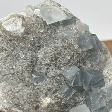 Fujian Blue Fluorite on Smokey Quartz