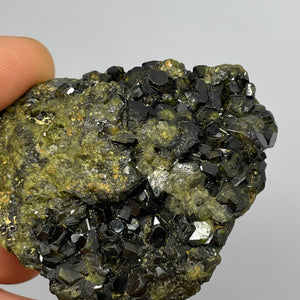 Epidote crystal cluster