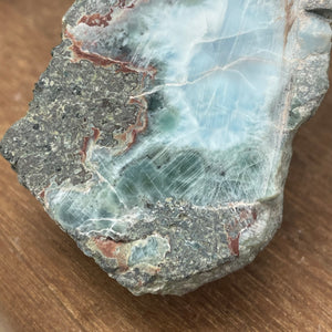 Larimar crystal - Blue Pectolite