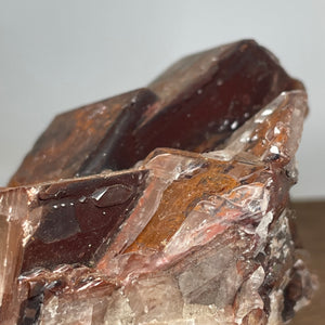 Chocolate Calcite crystal specimen