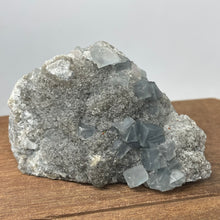 Fujian Blue Fluorite on Smokey Quartz