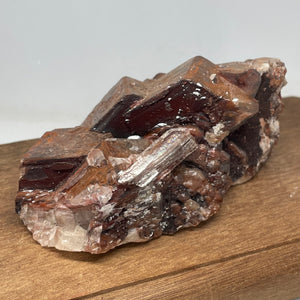 Chocolate Calcite crystal specimen