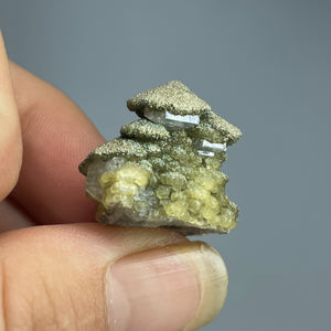 Pagoda Calcite with Natural Iridescent Chalcopyrite