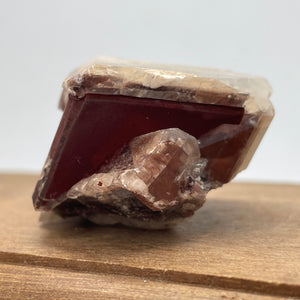 Chocolate Calcite crystal specimen