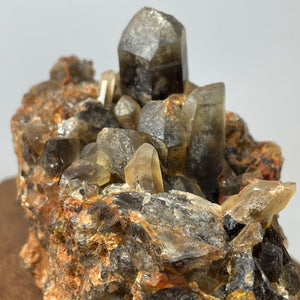 Australian Citrine Smokey Quartz cluster w/ Phantoms