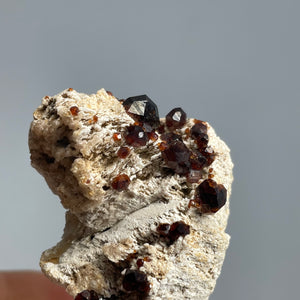 Spessartine Garnet with Hyalite Opal (UV Reactive)