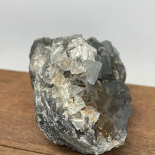 Fujian Blue Fluorite on Smokey Quartz